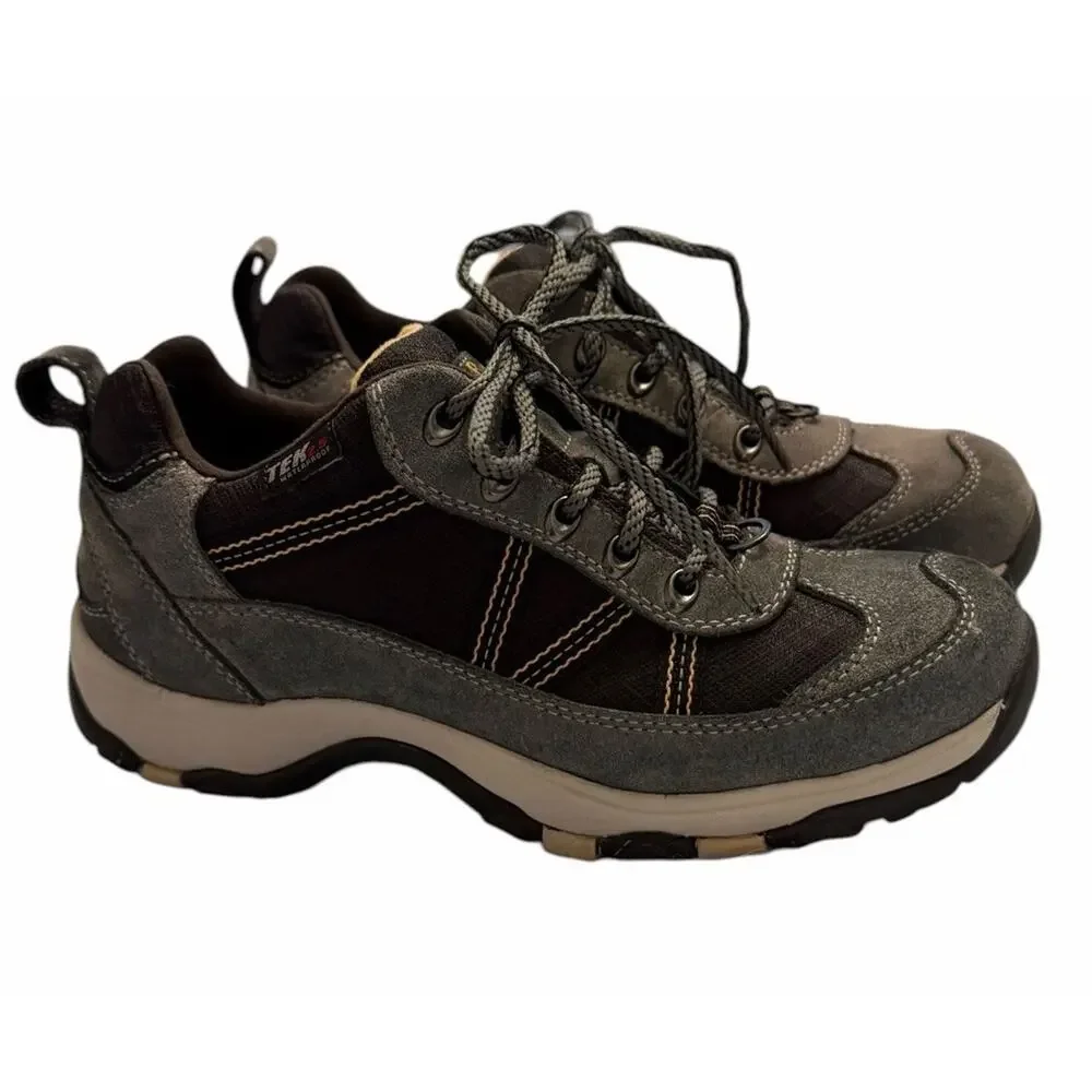 Mens LL BEAN Size 7 Hiking Snow Shoes Sneakers Gray Black